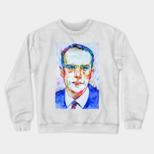 BORIS VIAN watercolor and ink portrait Crewneck Sweatshirt